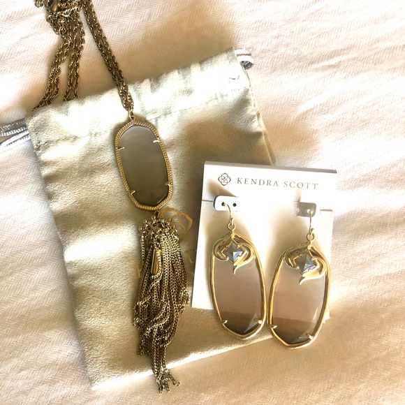 Kendra Scott Rayne necklace gray - Picture 2 of 2
